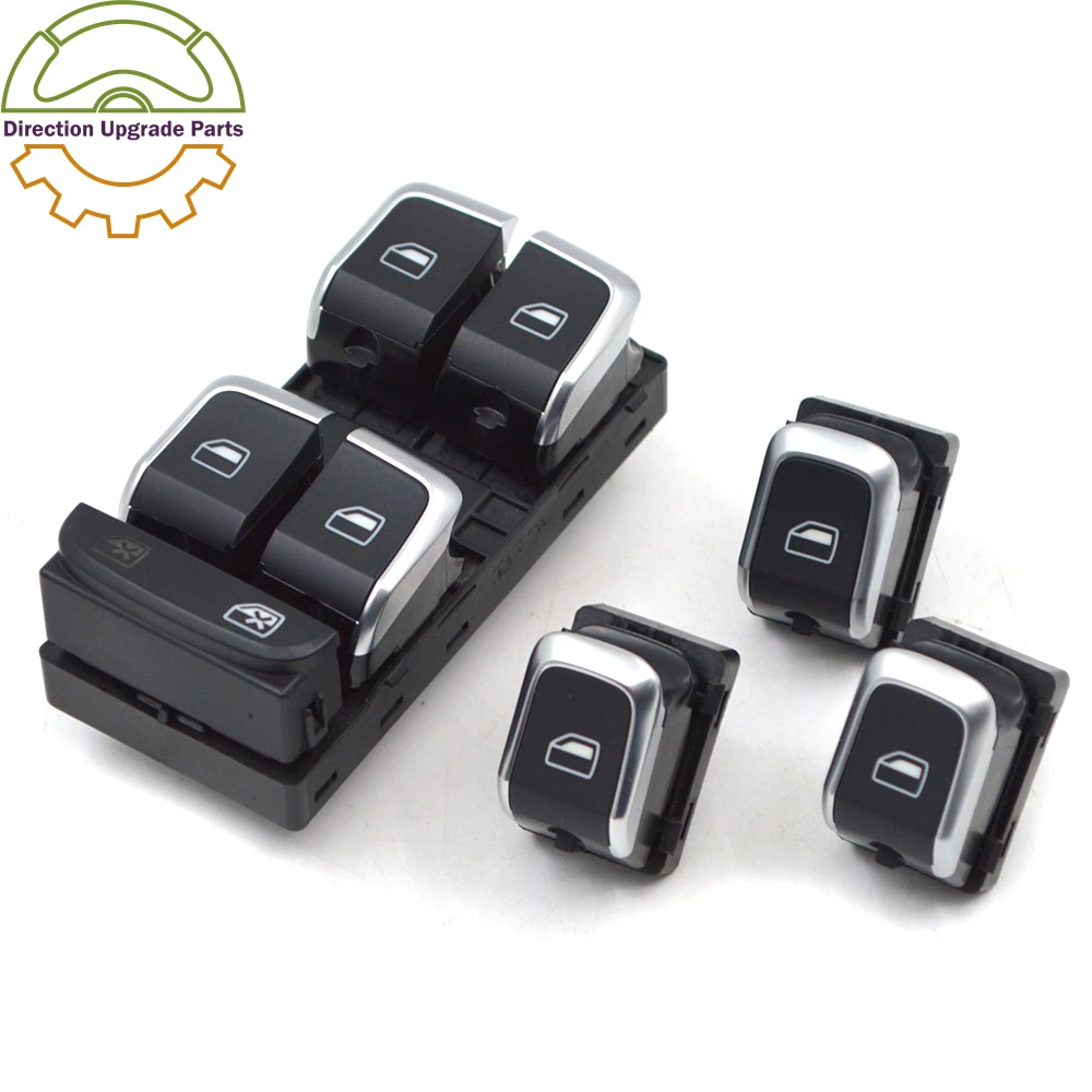 

8KD 959 851 A 855 for Audi A4 Q5 Chrome Passenger Power Window Glass Lift Lifter Control Switch Button Switch Control Button