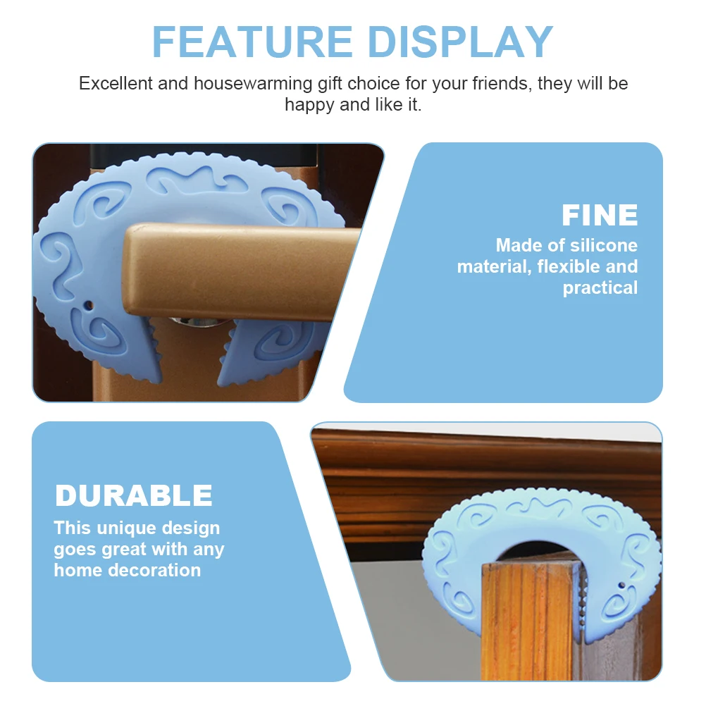 

3pcs Silicone Stopper Kid Safety Baby Proof Stop Unique Design Friction Lock Guard Toddler Anti-Pinch Door Stop Tool Home