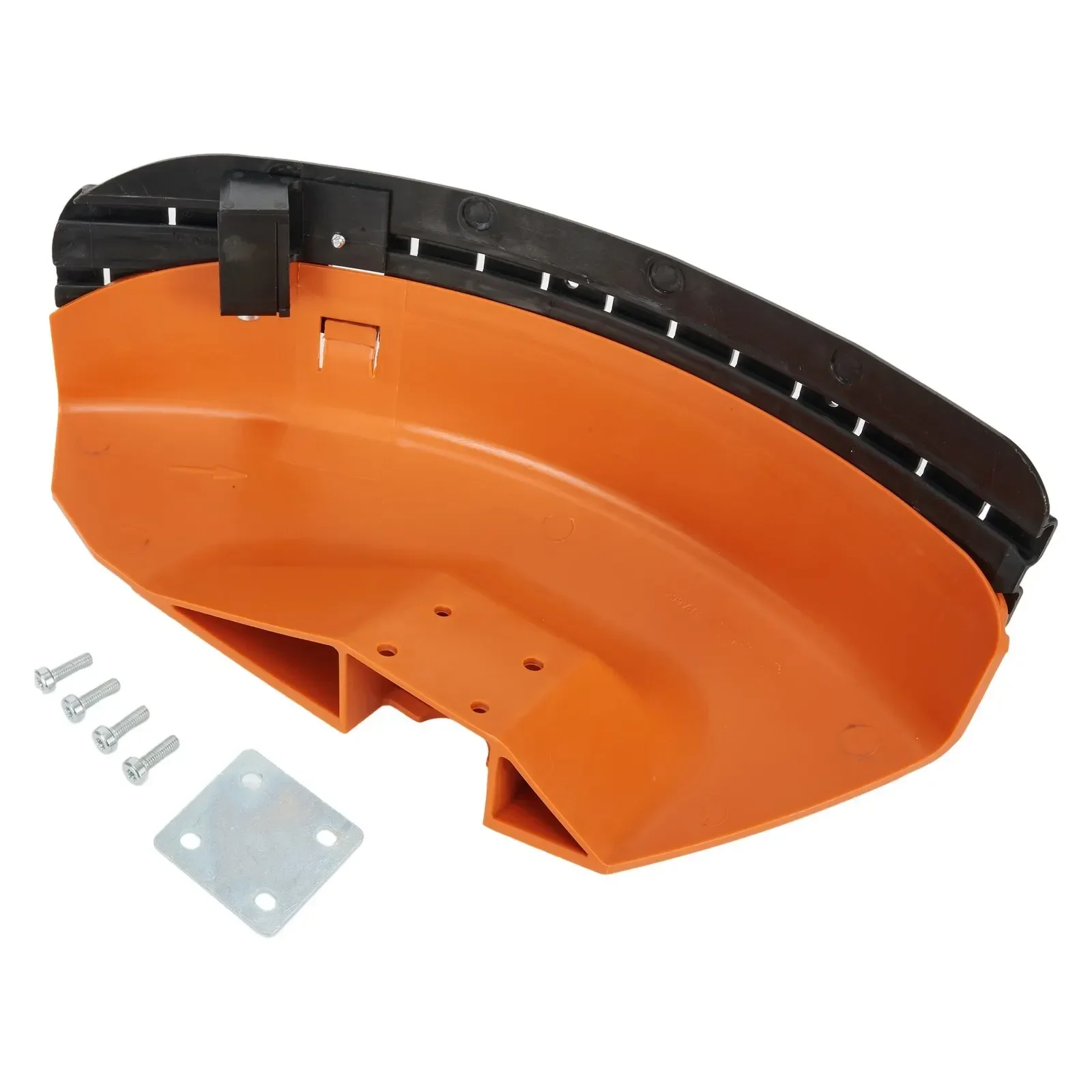 Power Equipment Trimmer Guard Garden Home Reliable Wear Resistant Non Deformation Orange Plastic 36 X 15 X 10.5cm