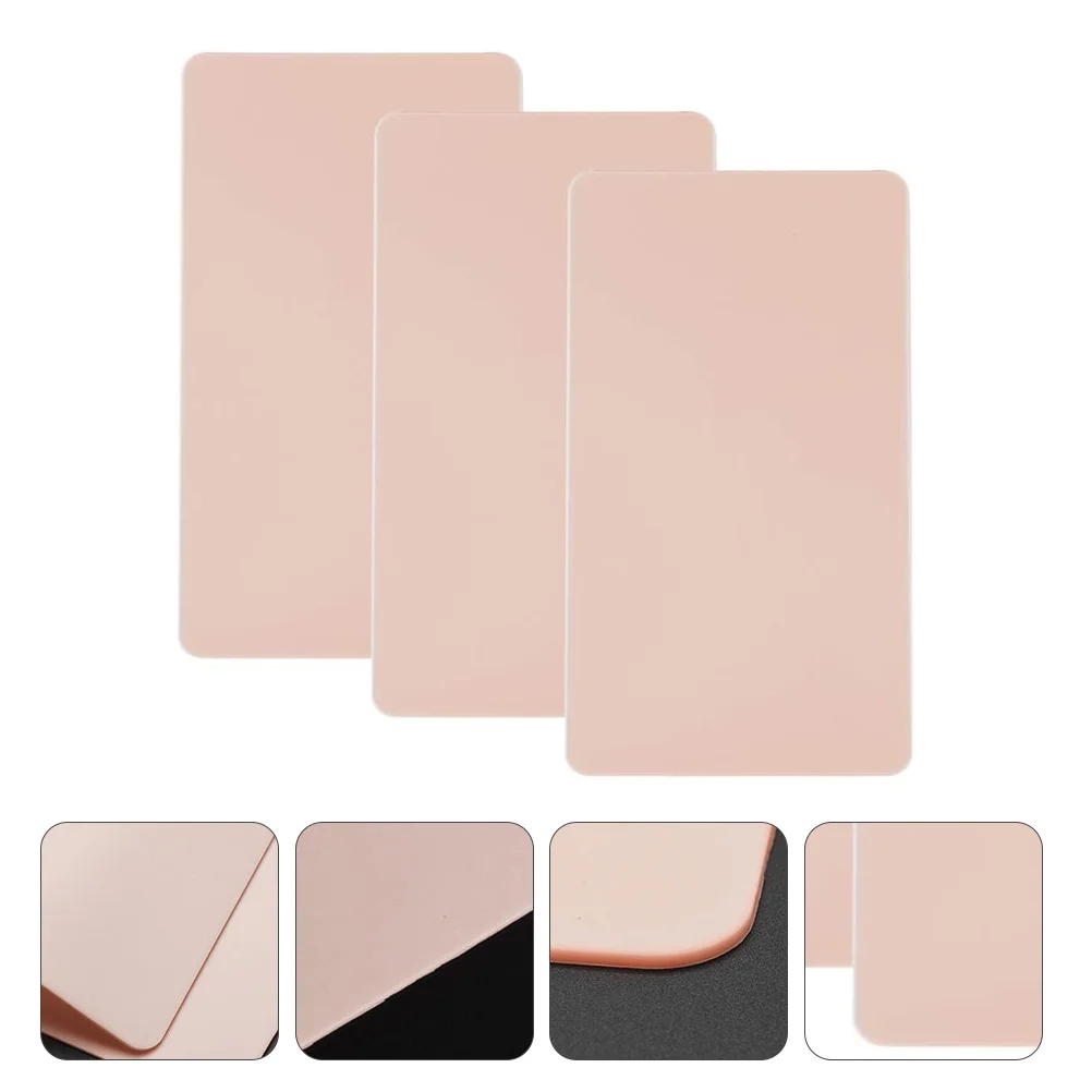 

3 Pcs Eyebrow Practice Skin Makeup Silicone Tattooing Blank Tattoos Accessories