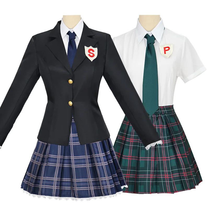 

Suspender Stockings Angel-Shidojin Cosplay Costume Anime School Uniform with Wig Stockings & Accessories for Halloween Roleplay