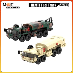 Military Collection HEMTT Fuel Vehicle Building Block Heavy Tactical Truck Model Puzzle Brick Toys Children's XMAS Gifts