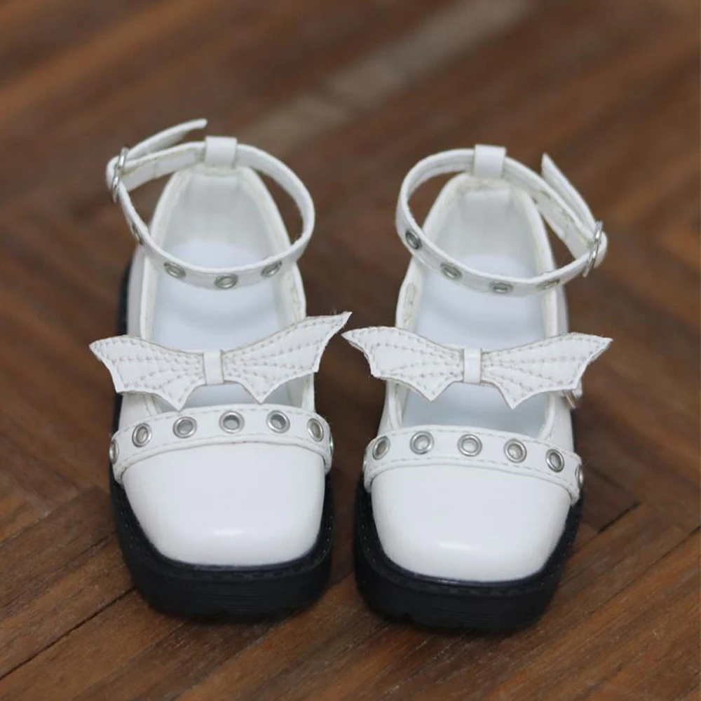 D09-P190 children handmade toy   1/4 MDD MSD BJD Doll Square head splicing rivet single shoes 1 pair