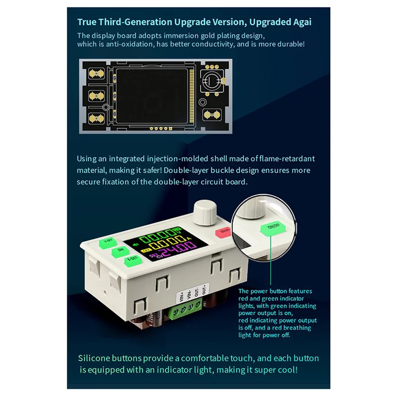 

CJSD-5X New XY6509X CNC Adjustable DC Power Supply Constant Voltage Constant Current Maintenance 65V 9A 585W Step-Down Module