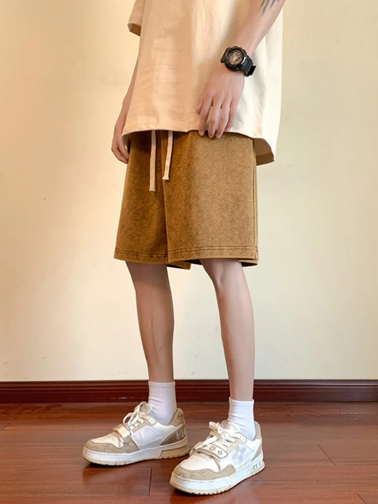 

Мужские спортивные брюки Waed Vintage Heavyweight: летние, тонкие, свободные, прямые, в американском стиле, для баскетбола, модные, молодежные, повседневные, стильные