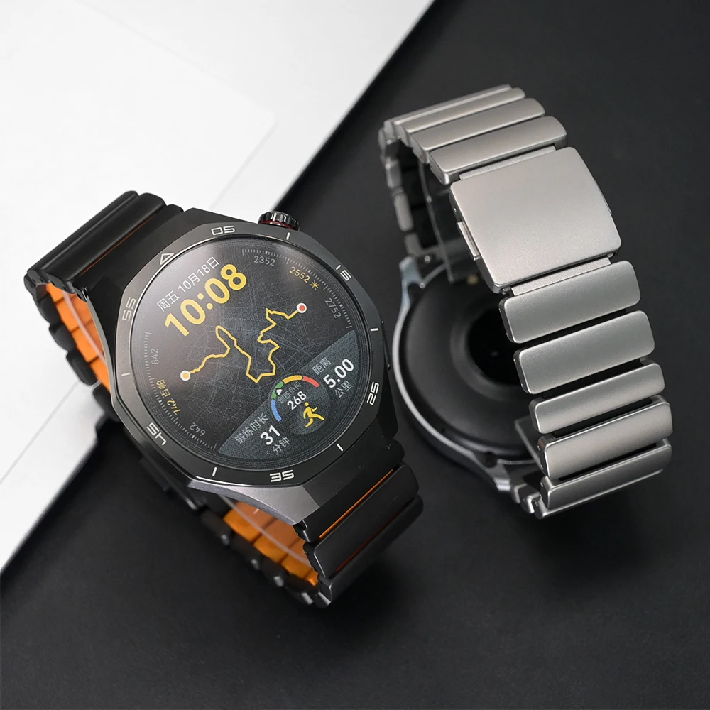 

Титановый ремешок 22 мм для Huawei Watch GT6 Pro 46 мм, GT5 Pro, роскошный деловой металлический браслет для Seiko, Amazfit Balance 3 2R