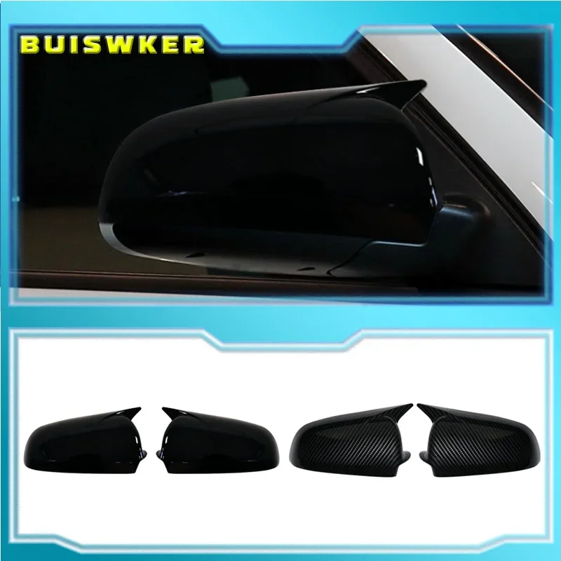 For Audi A3 S3 8P 05-08 A4 S4 B6 B7 8E 8H A6 S6 C6 4F Carbon RearView Mirror Cover Caps Sticking