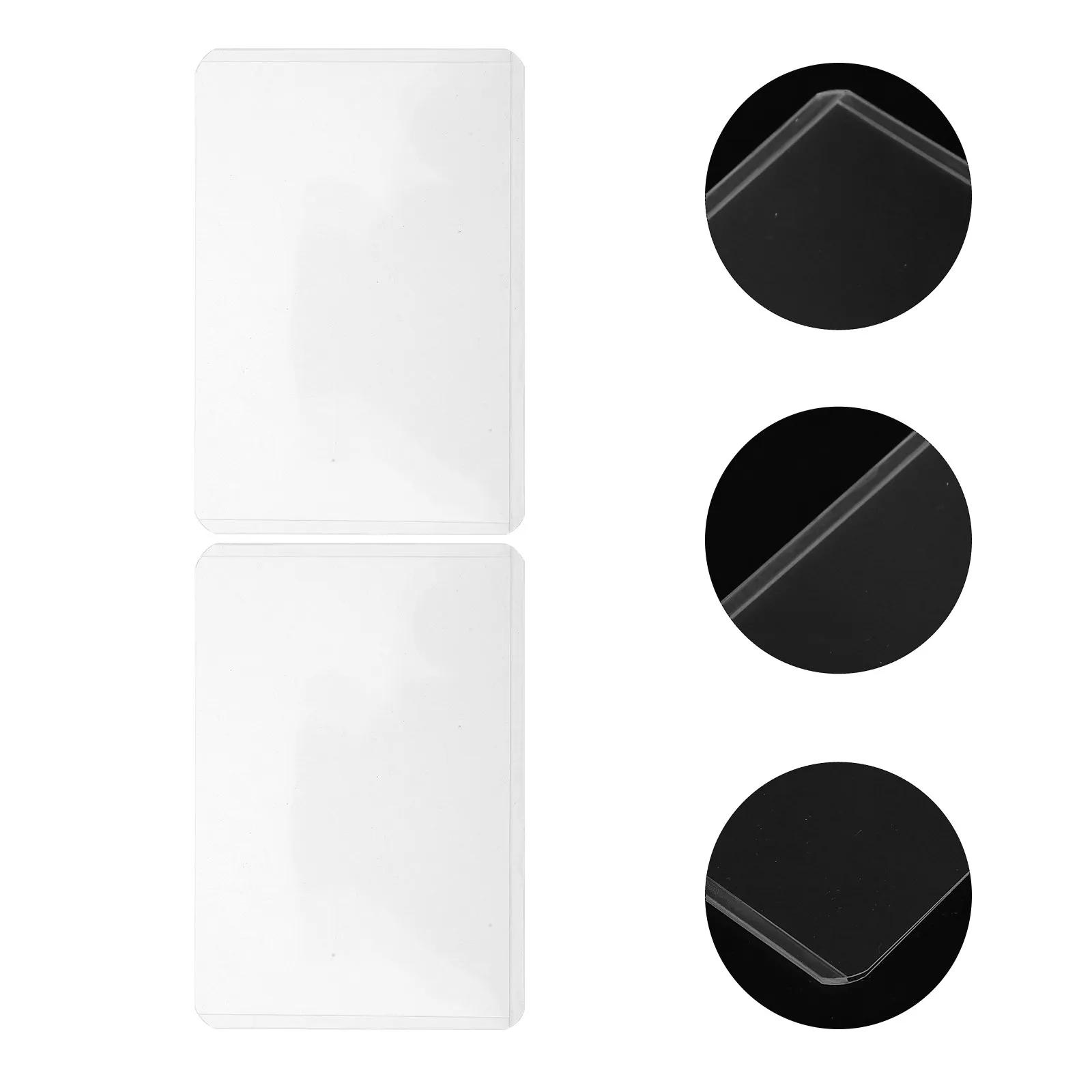 

25Pcs Lightweight Portable Clear Card Sleeves Card Protector for Identity Badge Case Student Id Protector Football Cards