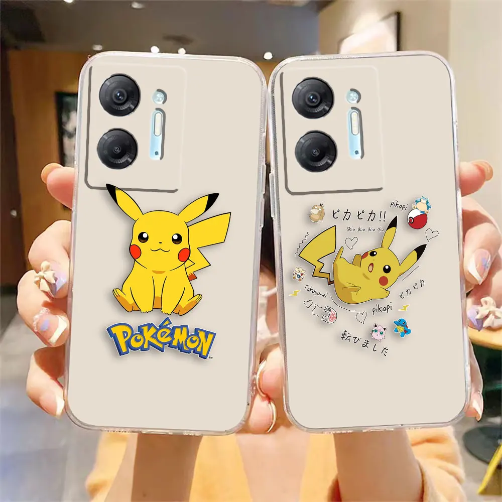 Clear Phone Case For Infinix HOT 9 10 11 12 12i 20 20s 30 30i POVA 3 4 PRO PLAY Case Funda Coque Shell Cove Anime Cute P-Pikachu