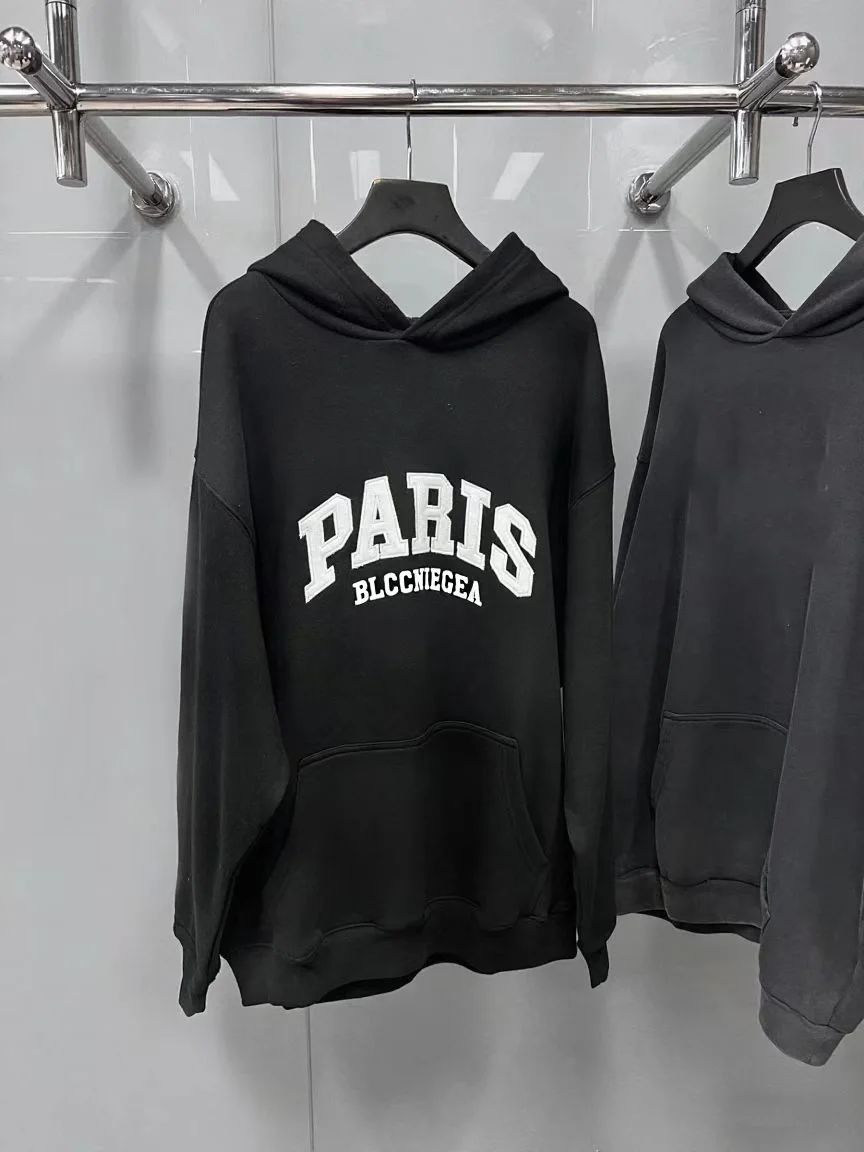 

BLCCNIEGEA Heavyweight HighQuality Fashion Trend Hoodie with Embroidered Letters Loose-Fit Pure Cotton Sweatshirt Unisex