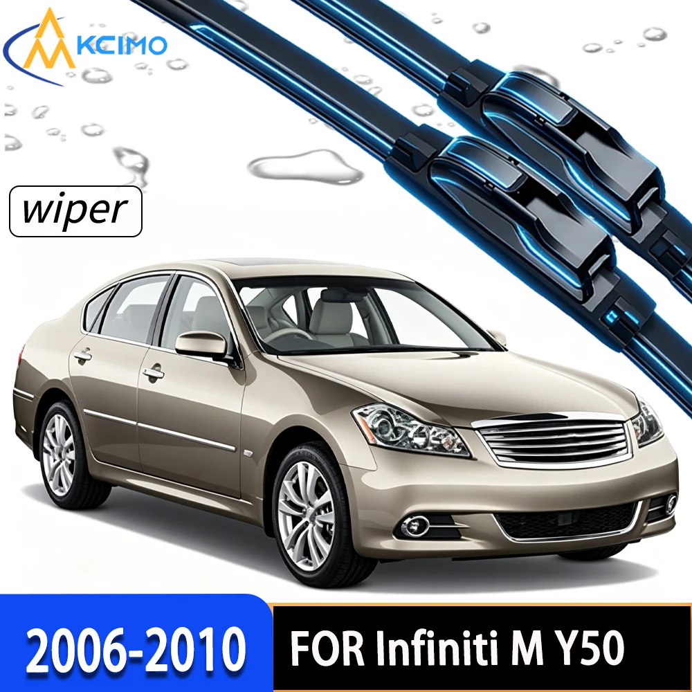 

Premium High-Performance Front Wiper Blades, Durable Rubber, Quiet Smooth, Direct Fit for Infiniti M Y50 2006-2010