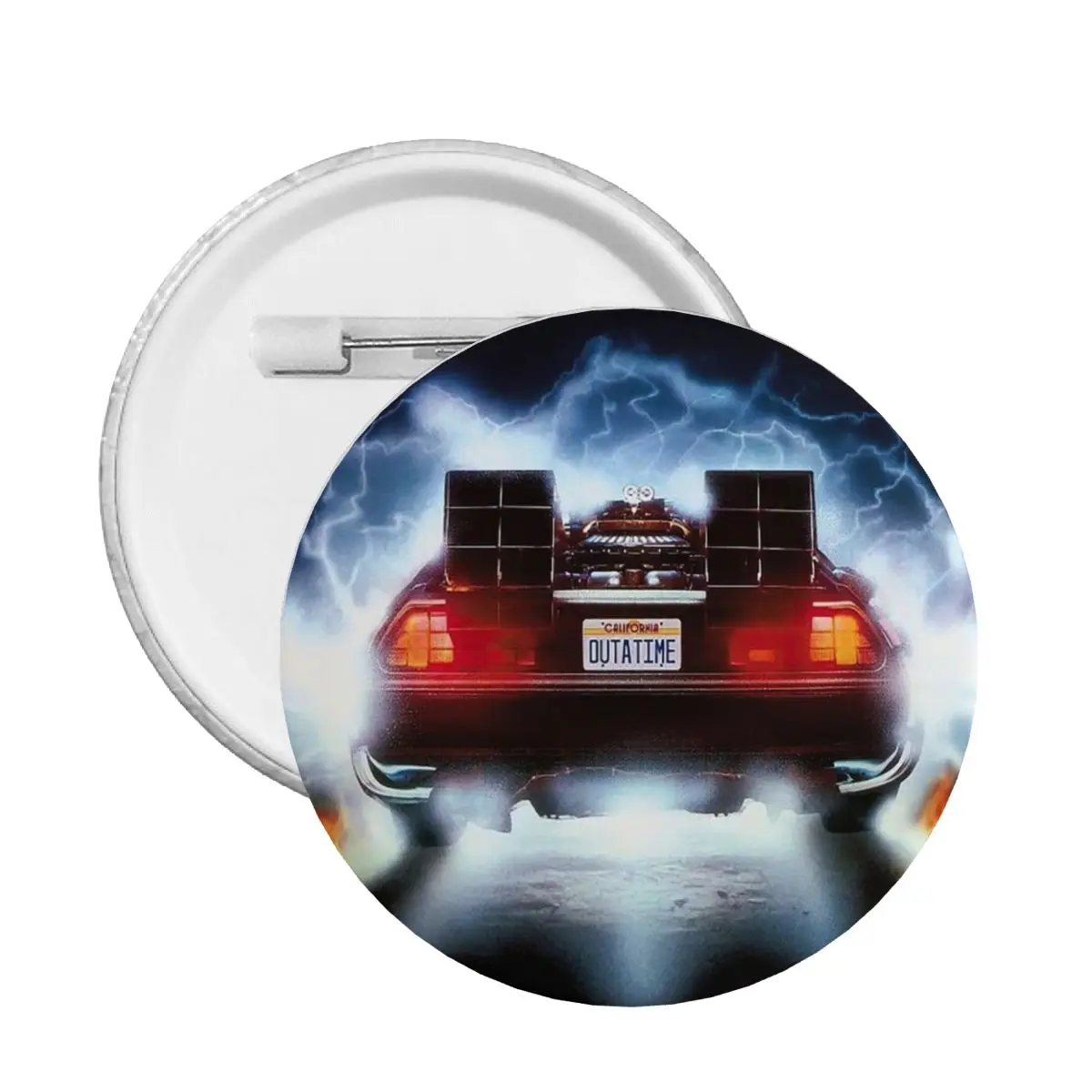 Back To The Future Pin Back Buttons for Backpack Customizable American Science Fiction Badges Brooches Pinback