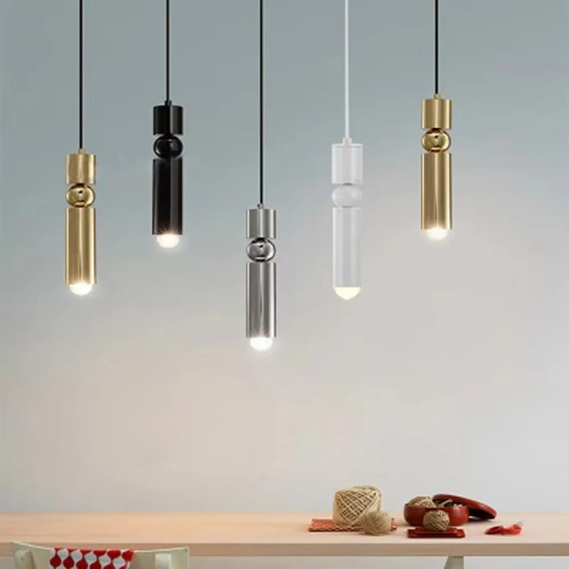 Minimalist Strip Aluminum Tube Pendant Lamp for Restaurant Bedroom Headboard Kitchen Modern Luxury Home Decor LED Hanging Lights