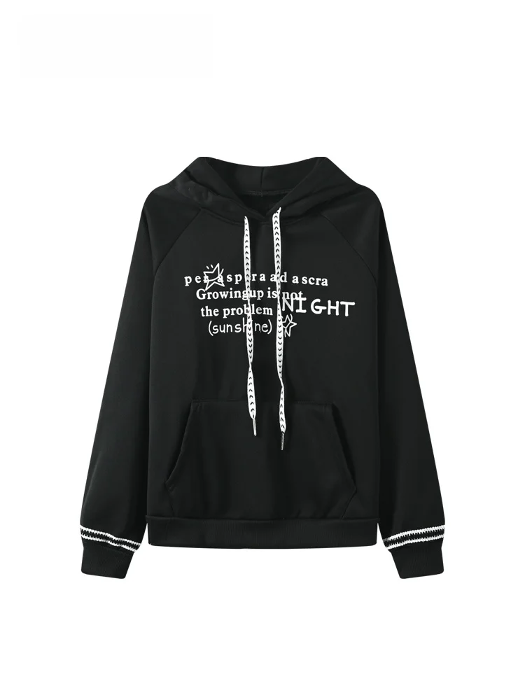 

Толстовка Cara CLUB больших размеров с длинными рукавами, женская повседневная удобная свободная толстовка на осень, модная универсальная толстовка, трендовая модель