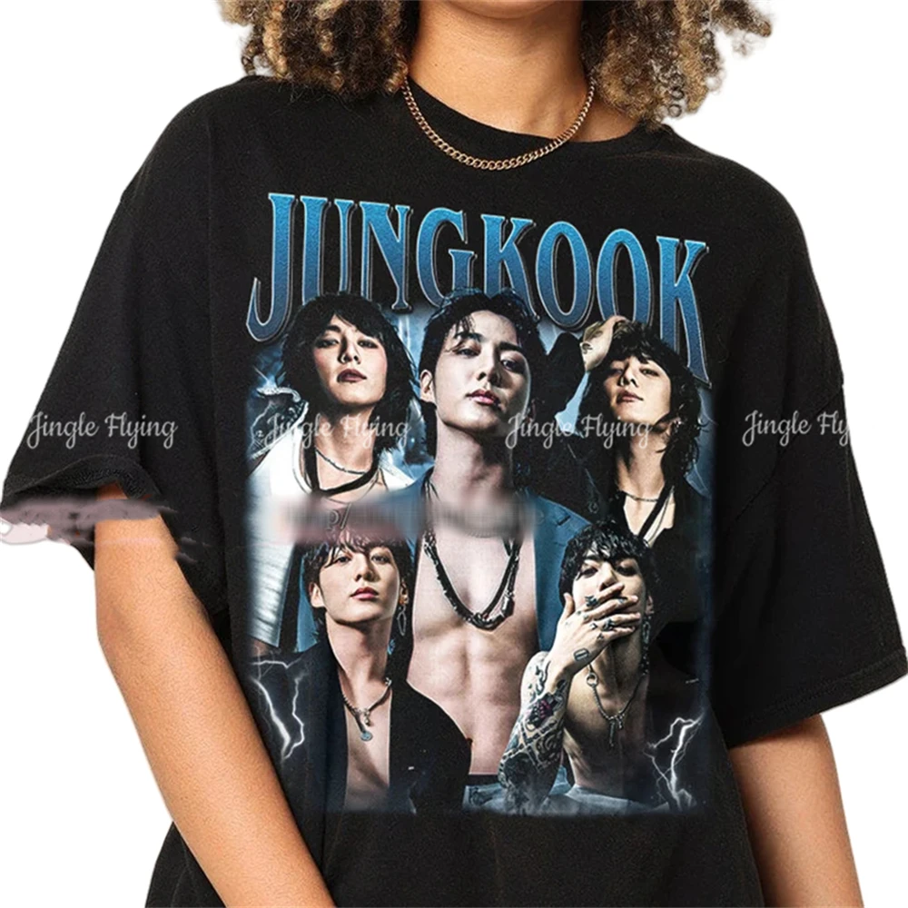 100% хлопок ограниченная футболка Jungkook Корейская поп-футболка винтажная РУБАШКА УНИСЕКС