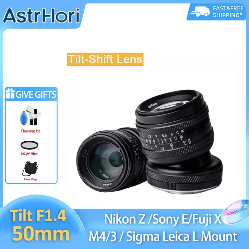 

AstrHori 50mm F1.4 Full FrameTilt-Shift Lens Manual Focus Large aperture Lens for Sony E Nikon Z Canon R Panasonic Sigma Leica L