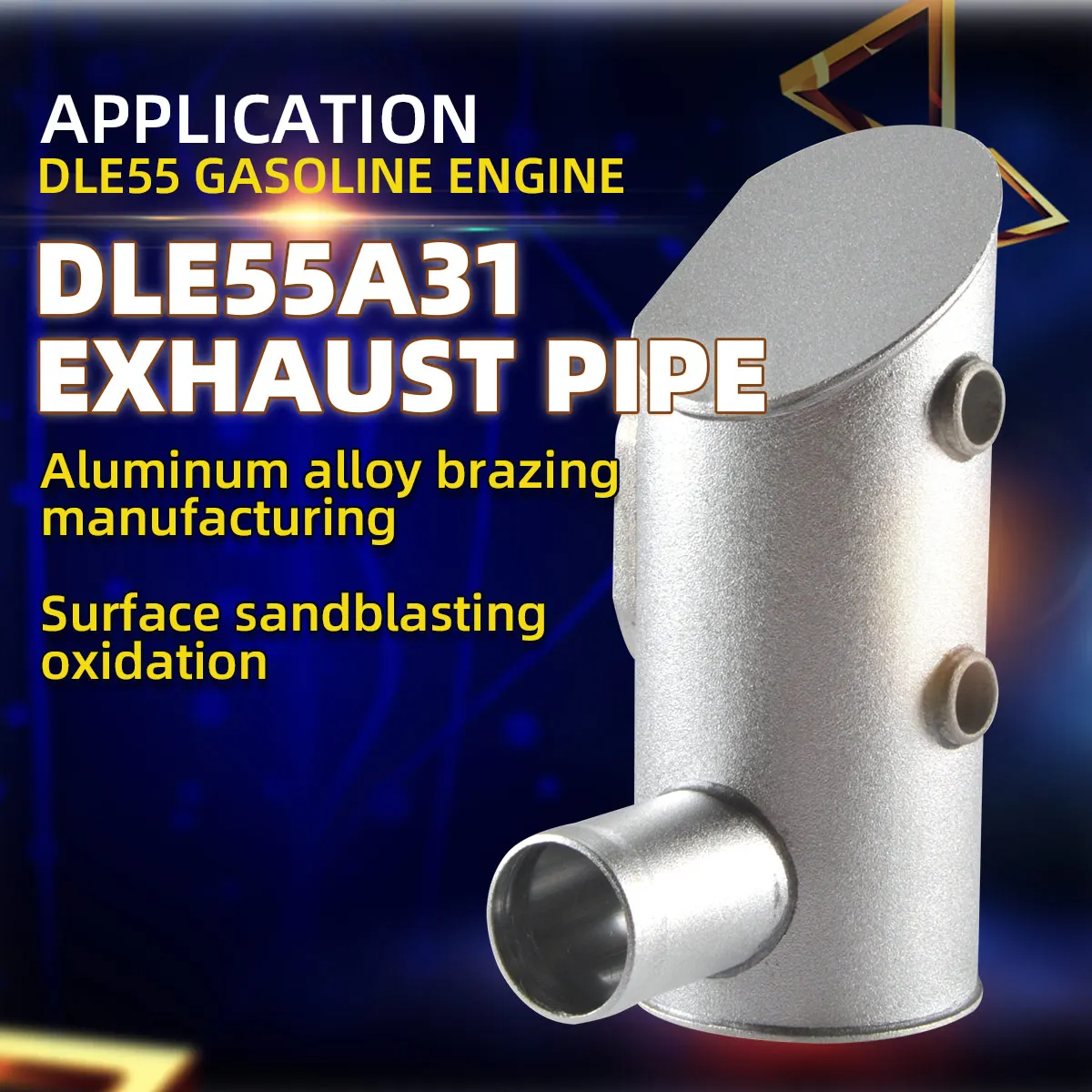 

DLE55 Engine Pitts Exhaust Pipe for 55CC Gas RC Model Airplane Engine Replacement