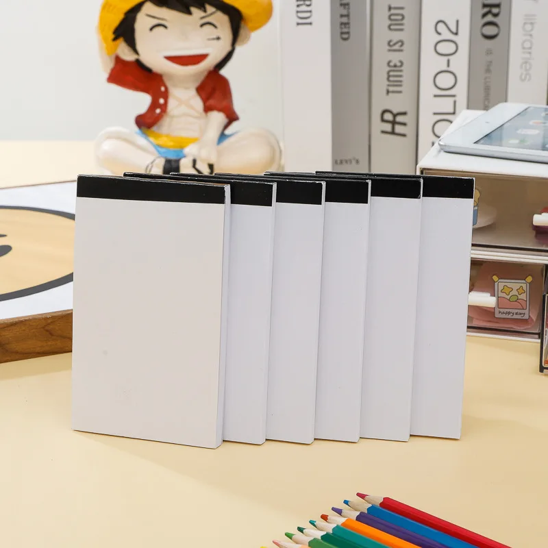 6 Pack Tearable Notepads Thickened Simple Lined Blank Notebook Mini Draft Paper Pads For Office School Study