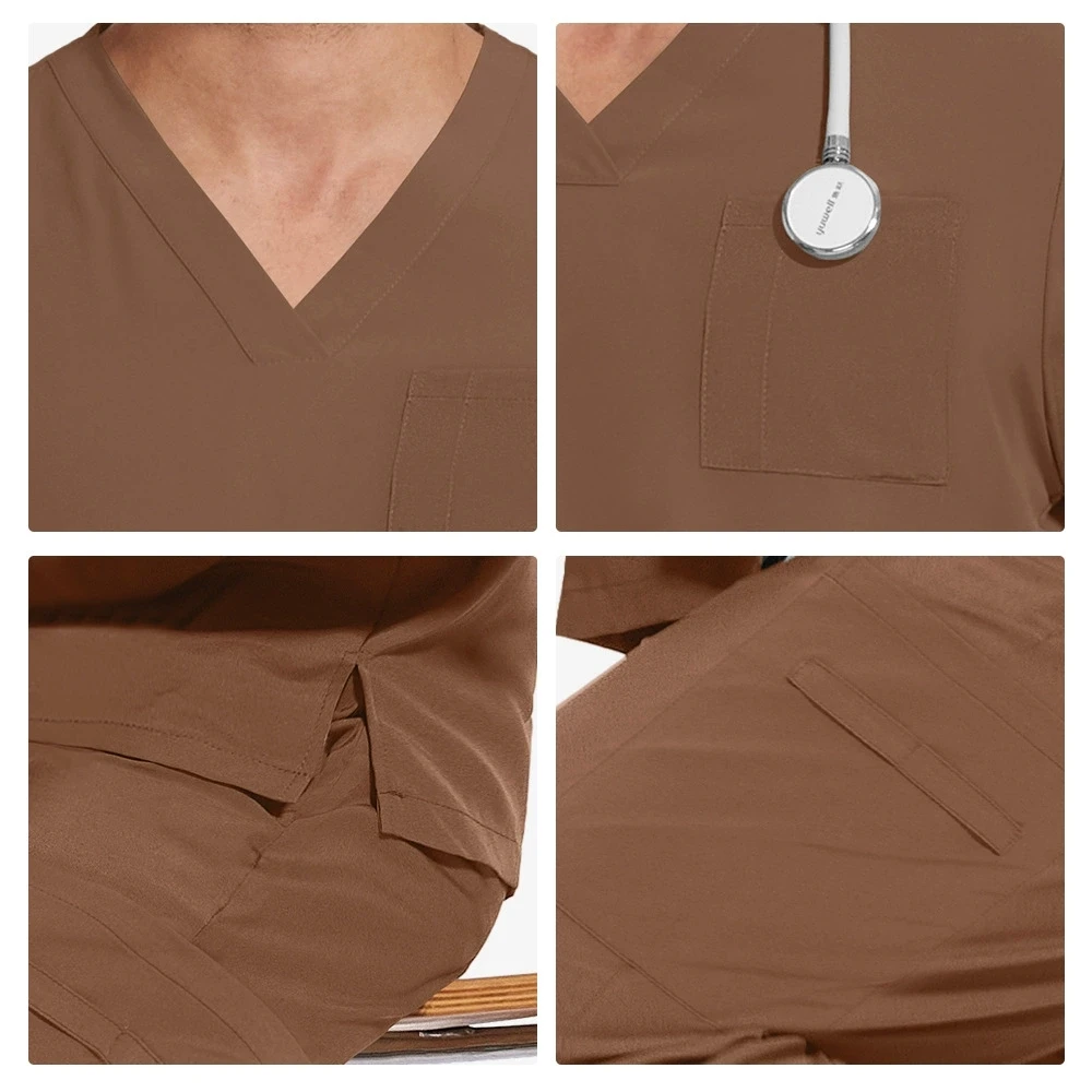 Spodnie robocze typu jogger dla pielęgniarek, artykuły dla pielęgniarek, uniformy chirurgiczne, odzież robocza dla kobiet, pielęgniarki szpitalnej, lekarza, odzież robocza, odzież laboratoryjna, salon kosmetyczny, apteka, komplety medyczne (bluzka + spodnie)