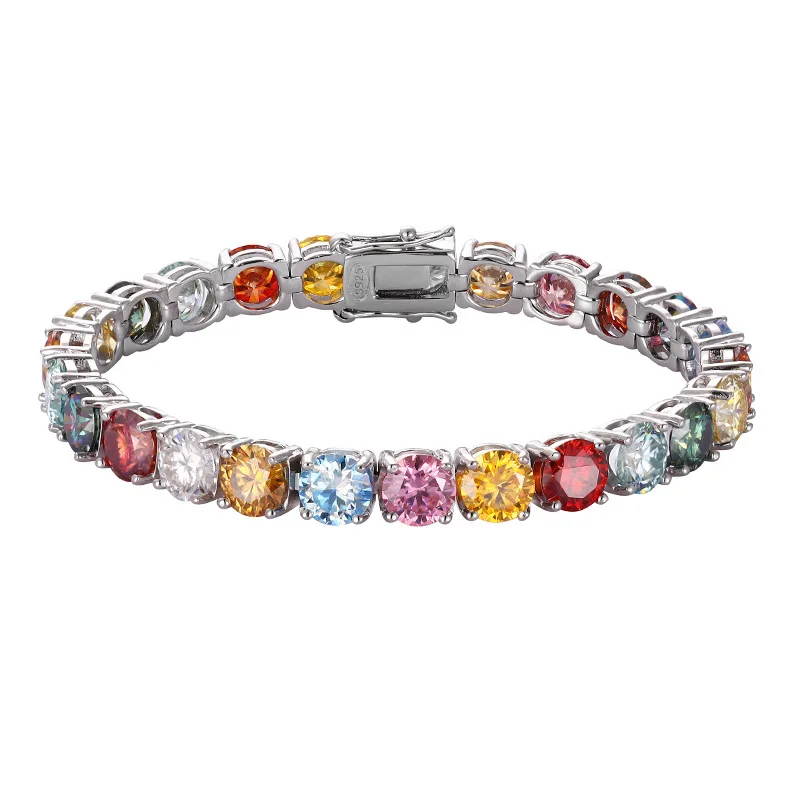 SONGYUN Luxury Jewelry 925 Sterling Silver Bracelet Moissanite Diamond Charm Anniversary for Women Rhodium Plated SYT Bangle