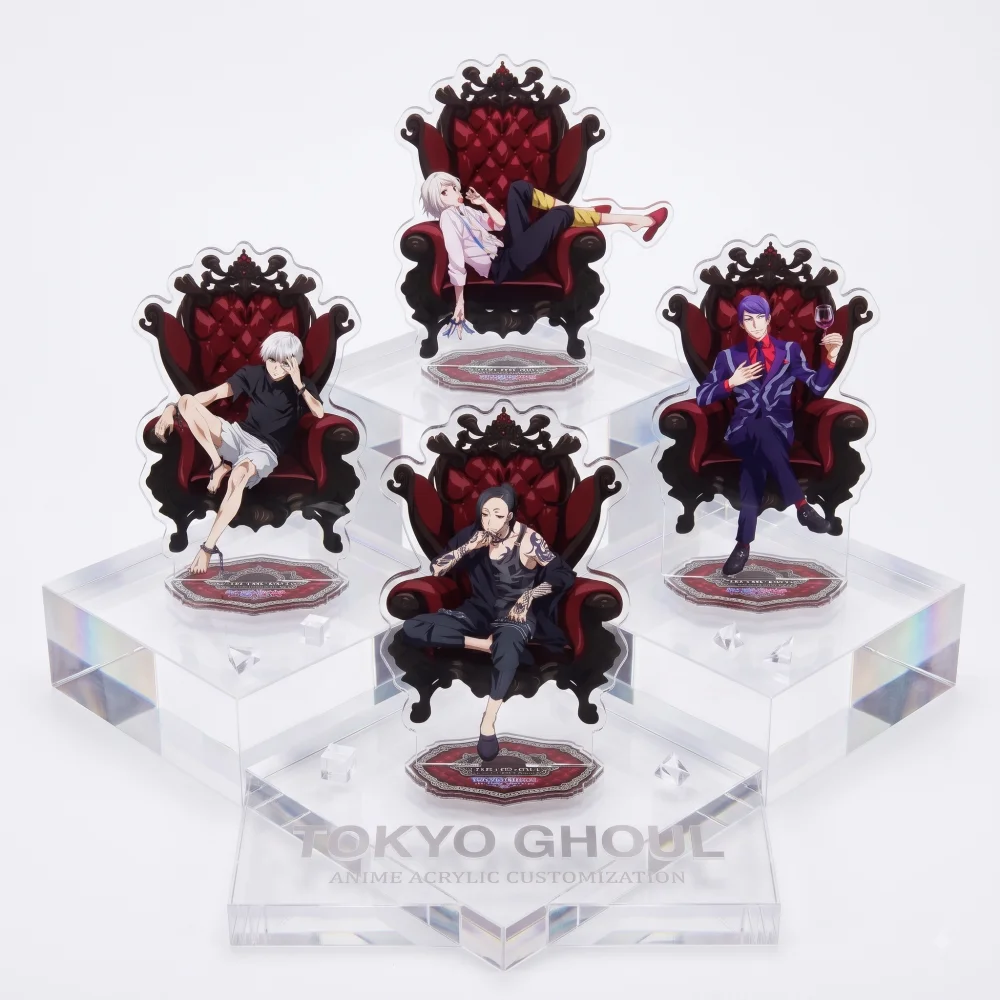 Anime Tokyo Ghoul Acrylic Stand Keychain Ken Kaneki Juuzou Suzuya Uta Shuu Tsukiyama Figure Deskto