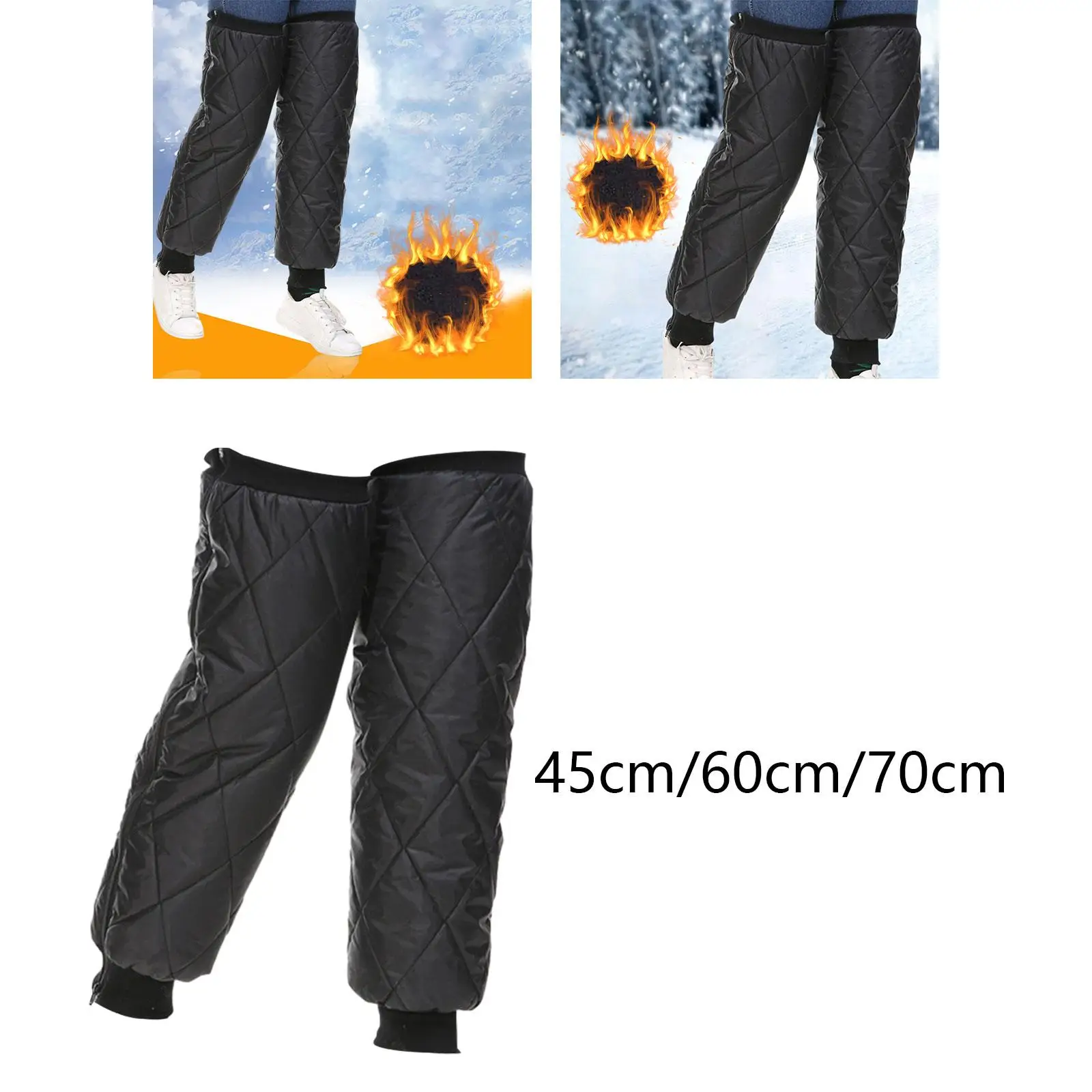 

1 Pair Windproof Knee Leg Sleeves Leg Warmers Windproof Leg Gaiter Knee Pads Leg Sleeves for Outdoor hiking snowboarding Camping