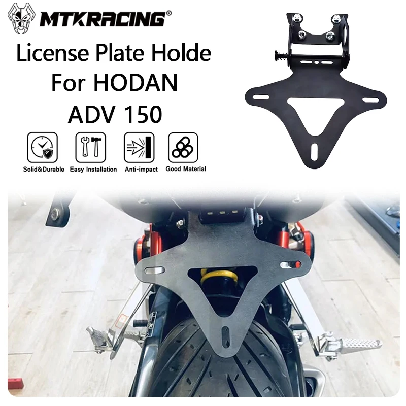 

MTKRACING License Plate Holder For HONDA ADV 150 2019-2021 License Plate Holder LED Light Tail Tidy Fender Eliminator