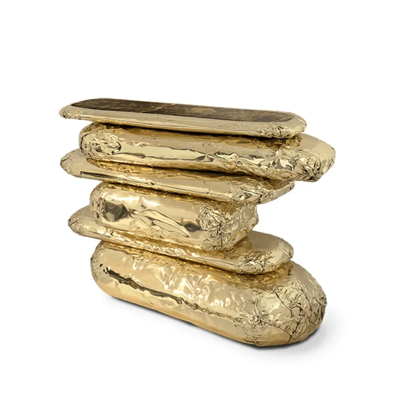 

Entrance entrance of high-end villa of brass special-shaped designer creative villa