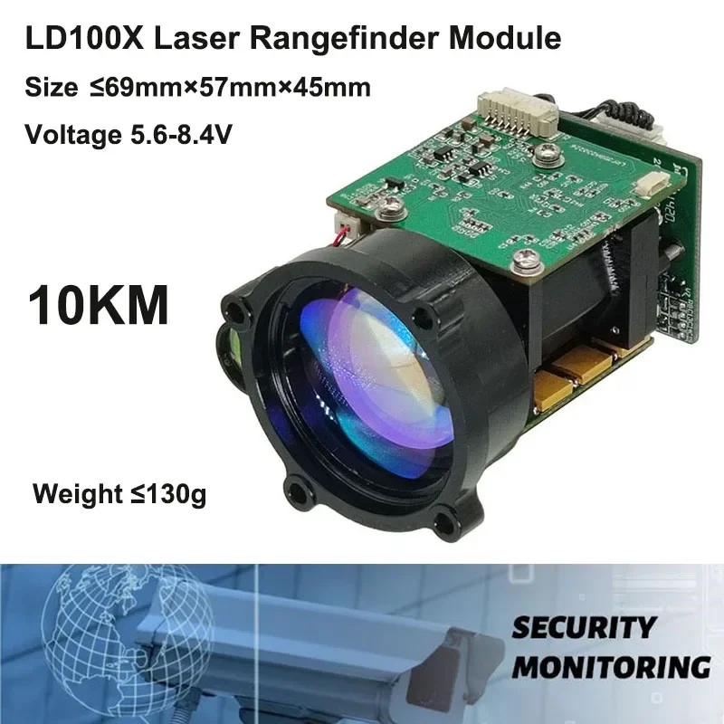 OEM 1535nm modulo telemetro Laser 10 km RS422 modulo sensore a infrarossi ricevitore Ir 0.5mrad telemetro Laser modulo 10 km