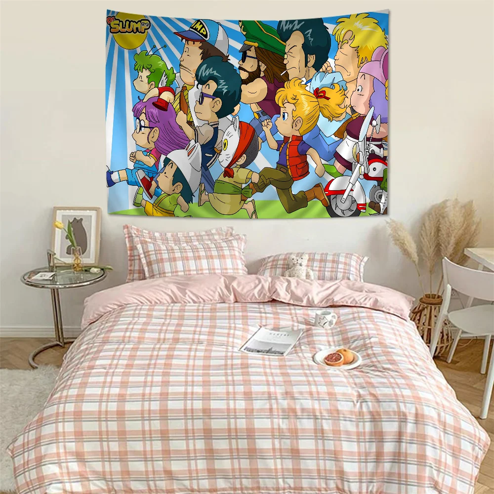 Dr Slump Anime Tapestry Hanging Tarot Hippie Wall Rugs Dorm Wall Hanging Sheets