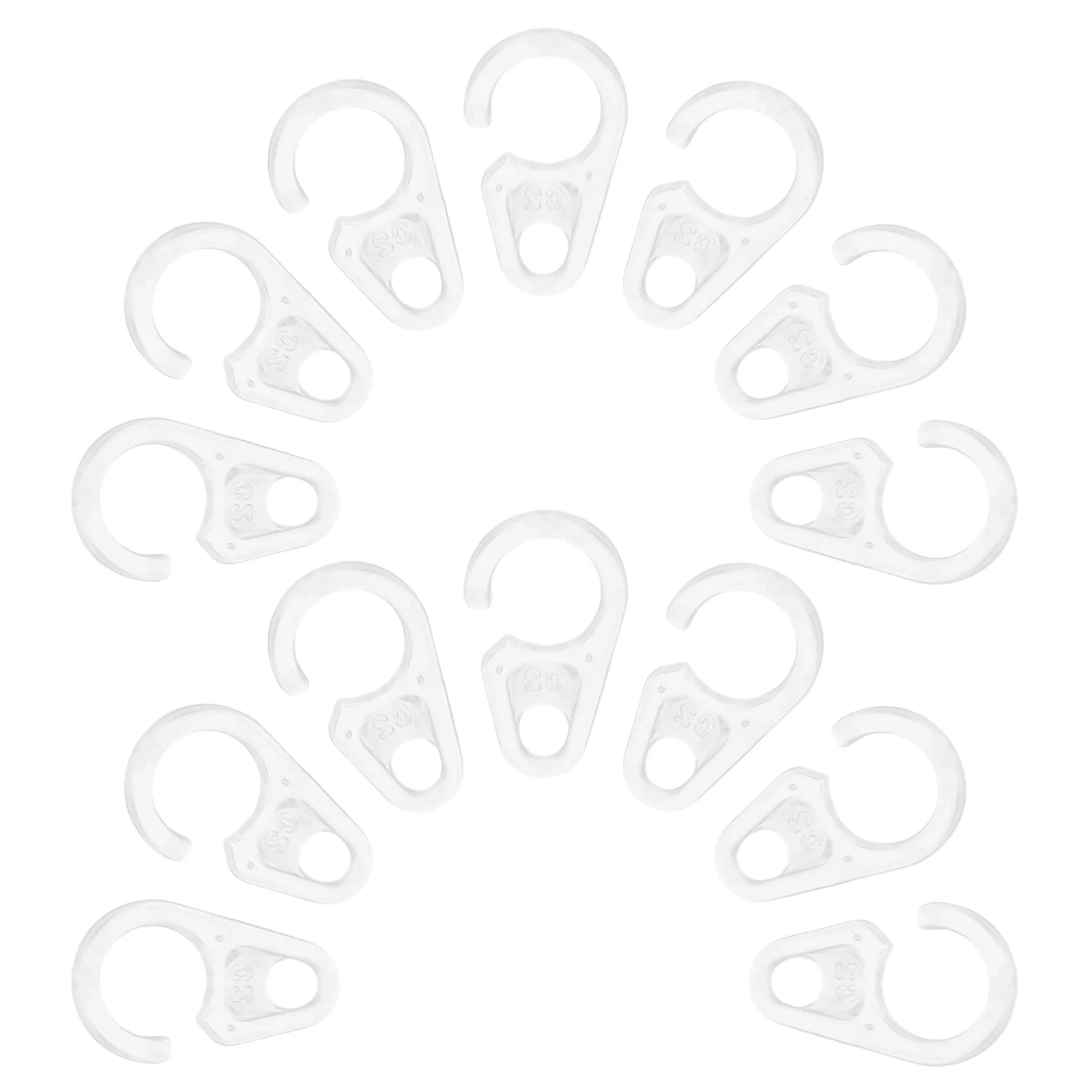 

50pcs Shower Curtain Ring Connectors Clear Plastic Hooks for Drapes Bathroom Window Rod Curtain Hangers Accessories