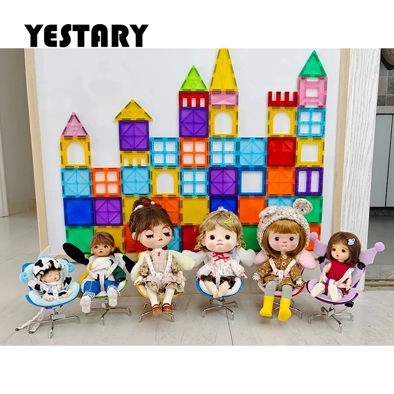 YESTARY BJD Dolls Chairs Safety Seats Toys For Bjd 1/12 1/6 Ob11 Dolls Accessories Kawaii Carseat For Doll Car Journey Furniture