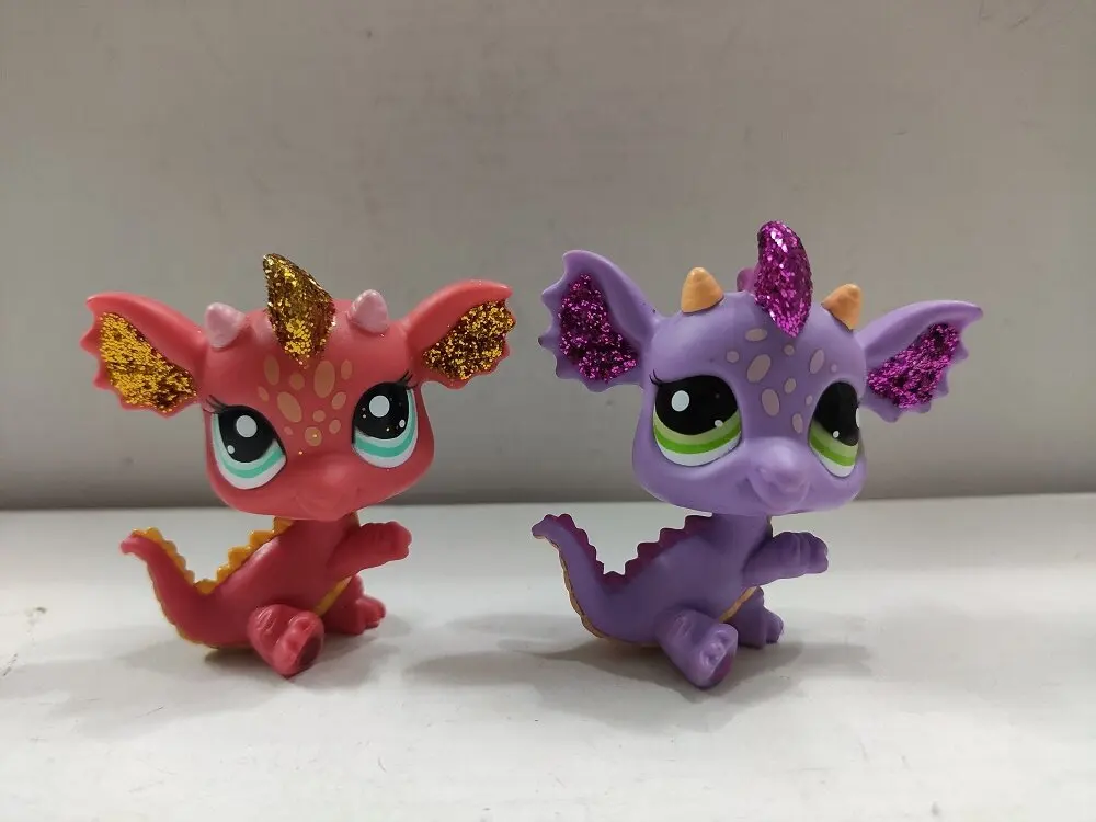 2pcs/lot Taction figure pet shop DRAGON Littlest Pet Shop kid toy #2484#2660