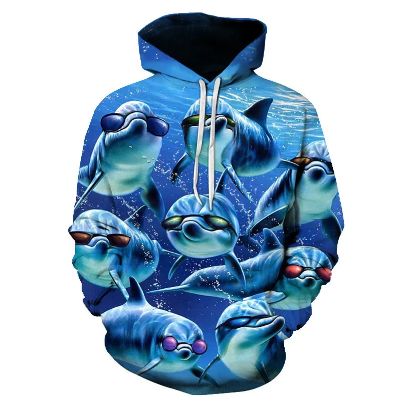 

Fish Print Hoodies for Men Fashion 3D Pattern New in Sweatshirts Hip Hop Harajuku Oversized Pullover Tops S-7XL Women