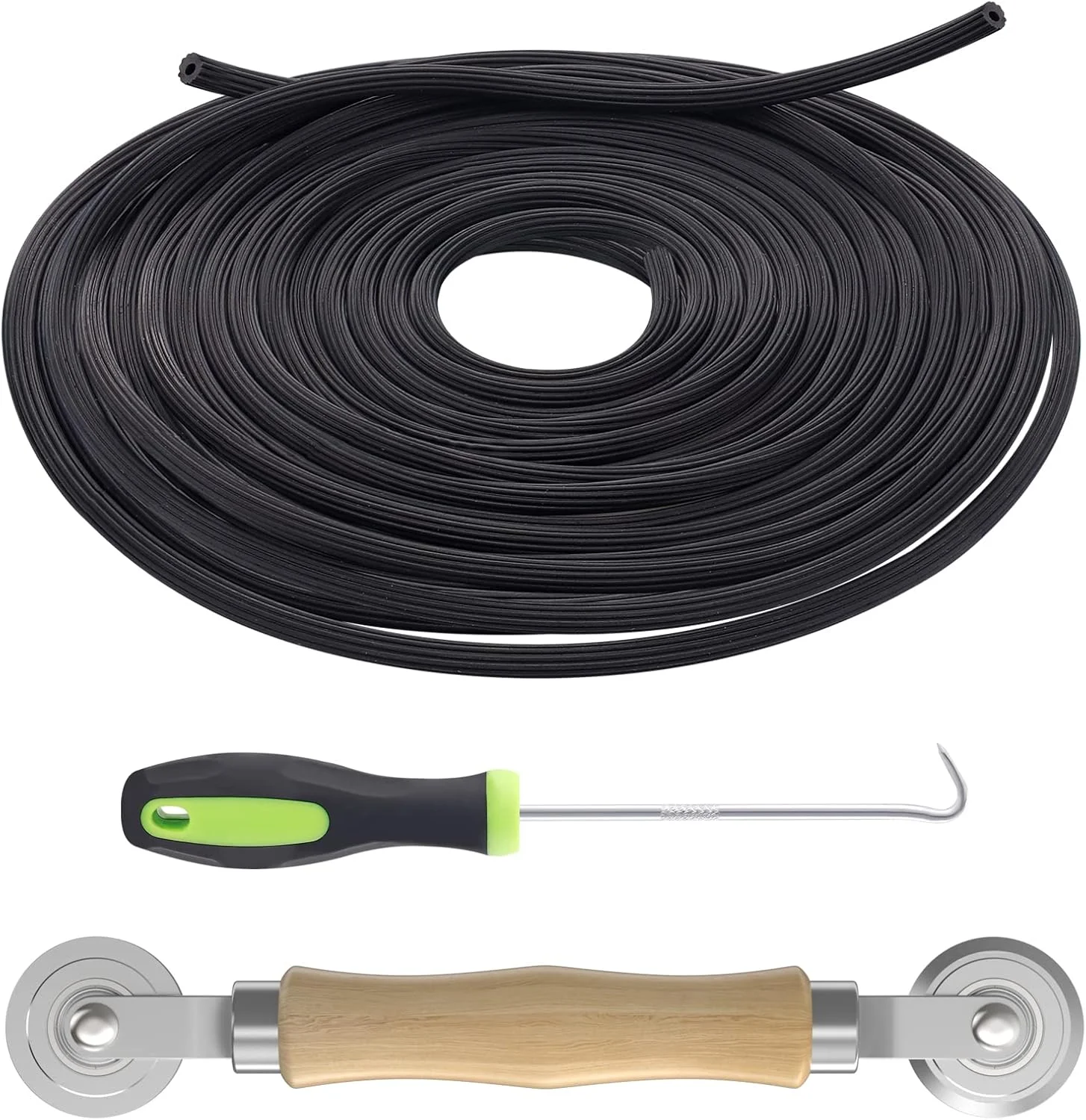 Screen Repair Kit - 3 in 1 Screen Tools Including Screen Roller Screen Spline Removal Hook and Instruction for Replacing
