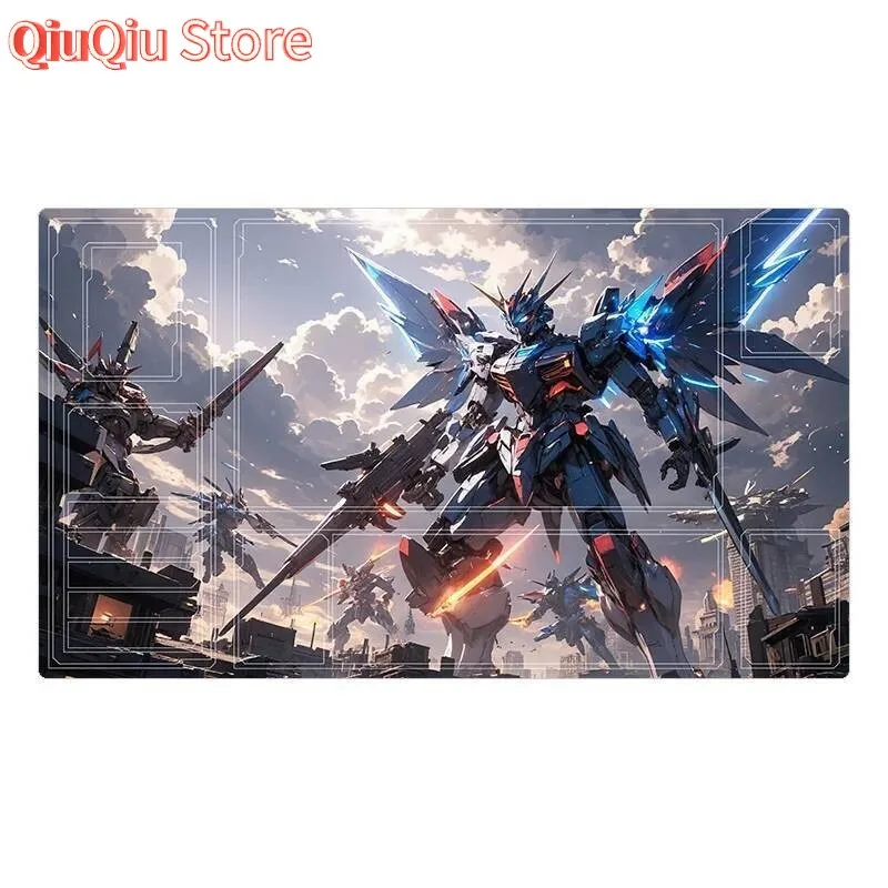 600*350*2mm 반다이 애니메이션 건담 시리즈 게임 GCG DIY 카드 플레이매트 스트라이크 프리덤 캐스터리아 유니콘 컬렉션 장난감
