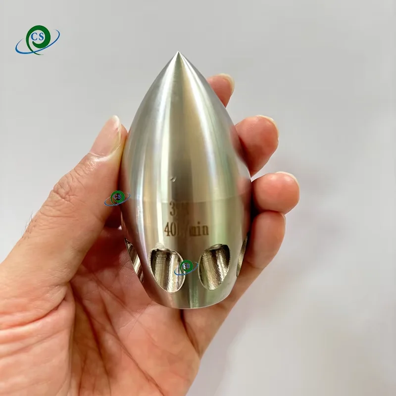 3/8' High Pressure Sewer Jetter Nozzle Rocket Nozzle 3D Rear 8 Holes Ceramics Inner Thread Dredging Sewage Pipelines Nozzle
