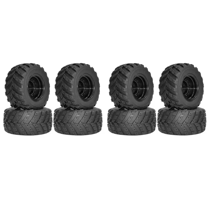 FBIL-8Pcs 97Mm Rubber Tire Tyre Wheel For HBX HAIBOXING 901 901A 903 903A 905 905A 12813 1/12 RC Car Spare Upgrade Parts