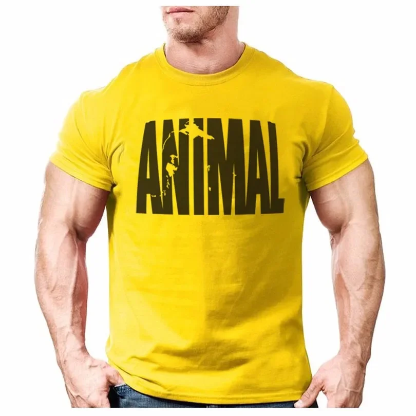 Fashion Breathable Men's 3D Animal Letter Printed T-shirt Outdoor Street Style Men's Clothing Summer Casual Short Sleeve Tops
