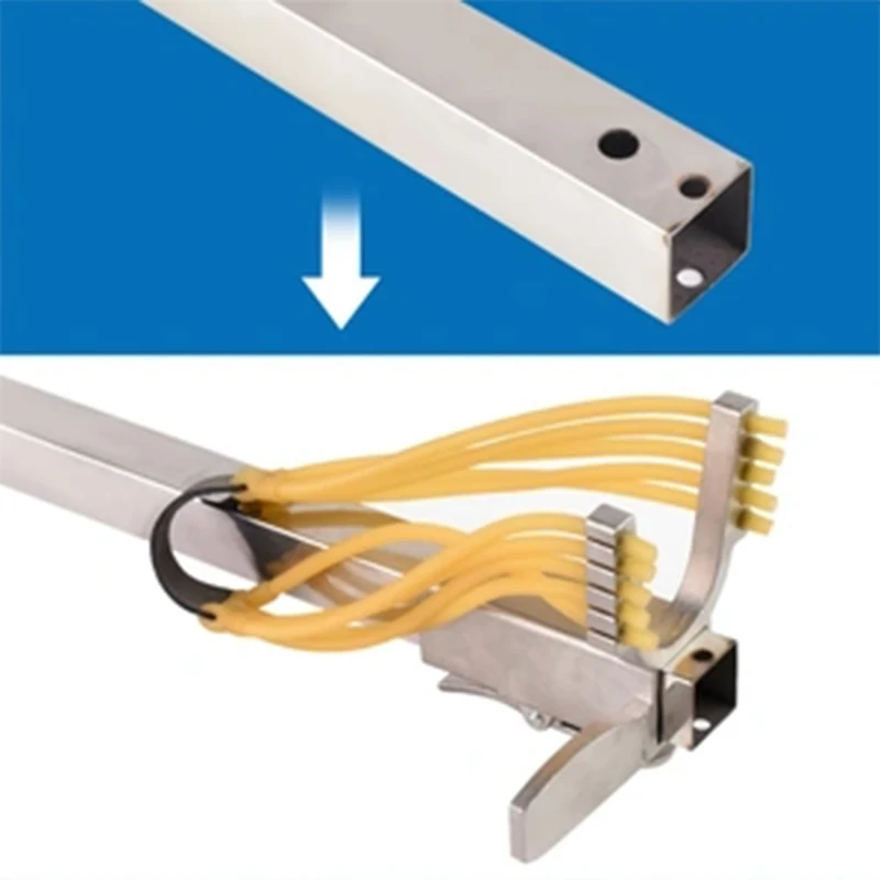 CNC-gefräste DIY-Schleuder-Zubehörteile, Hochwertiges Edelstahlmaterial, Kostenlose Montage des langen Schleuderstangs – Detail 6