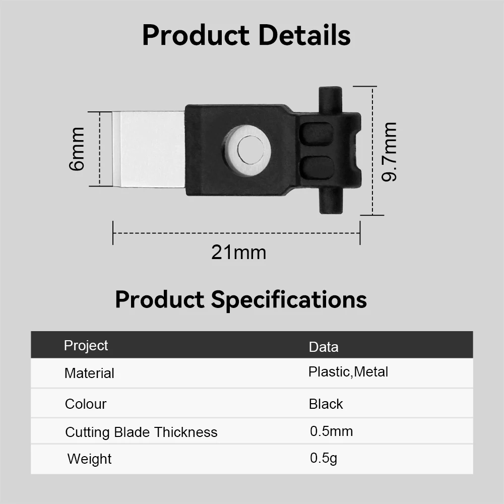 Für Bambulab X1 X1C P1S P1P Schaber-Filamentschneider-Klingen Ersatz für Bambu Lab A1 A1 Mini 3D-Drucker Filament-Ersatzteile – Detail 10