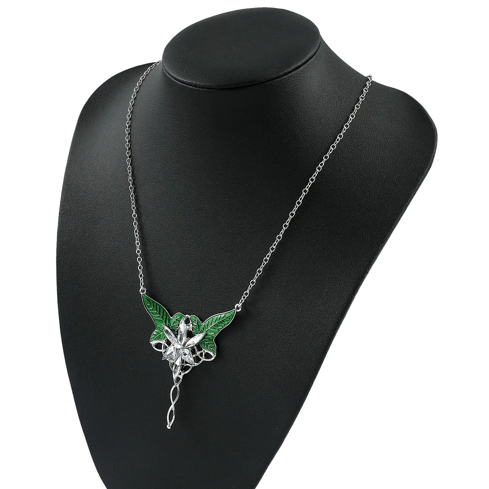 2025 New Listing Necklace for Woman Rhinestones leaf Charms Necklaces Link Chain Fashion Choker Collares Female Daily Jewelry