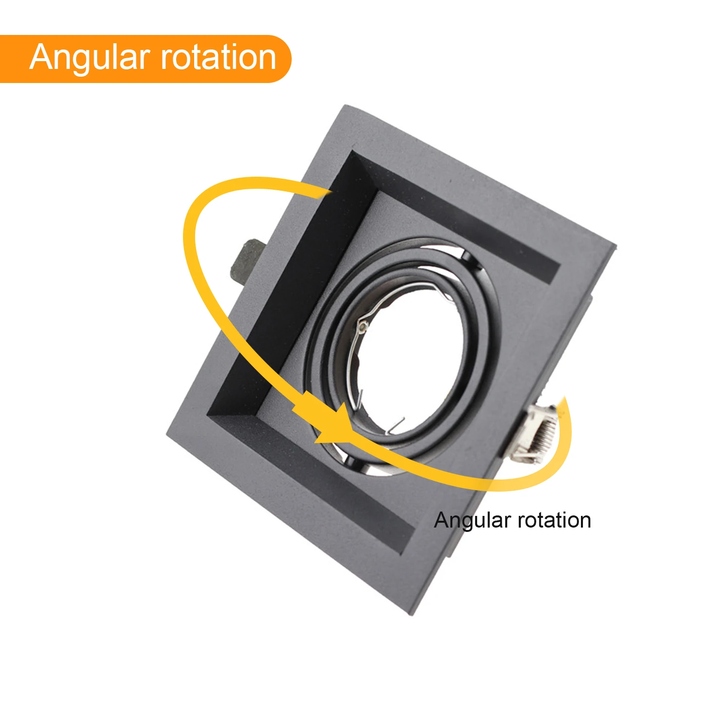 Recessed Square LED Bulb Socket Base GU10 MR16 Frame Bracket Fitting Downlight  Spot Lights Ceiling Lamp for Home Illumination