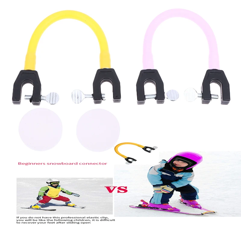1*Ski Tip Connector For Beginners Ski Wedge Aid Connector For Winter Children Adults Ski Training Aid Snowboarding Accessories