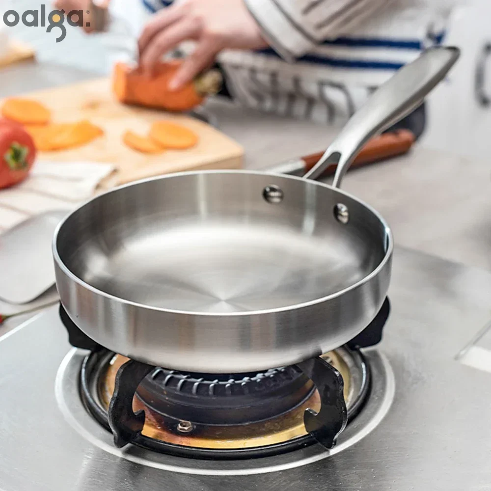 Uncoated Kitchen Cookware Gas Stove Pans Frying Pan Non Stick Pan Fried Steak Induction Cooker Wok Cooking Pot Non Stick Wok Pan