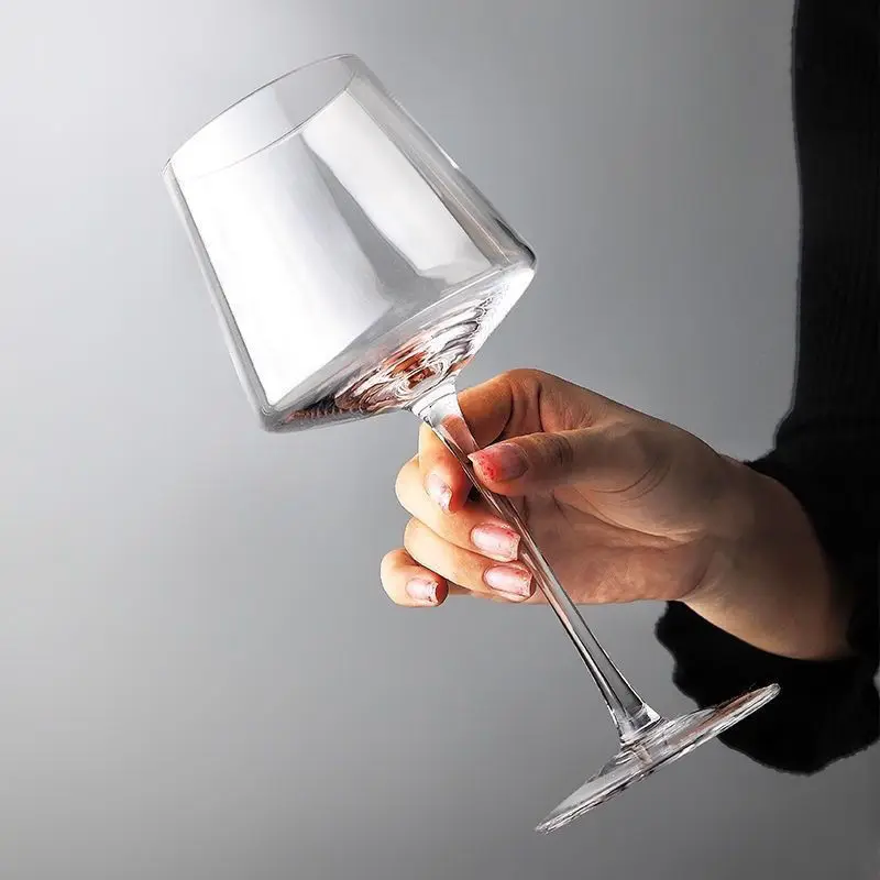 

Бокал для красного вина в скандинавском стиле, бордовый кристалл, бокал ручной работы без свинца, виноградное стекло, посуда премиум-класса для дома