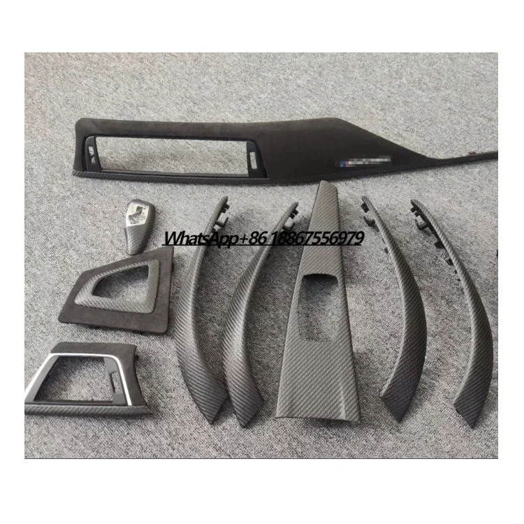 Wholesale Price LHD 7 PCS F30 F31 F34 F82 3 4 Series M Performance Carbon Fiber Alcantara Interior Trim