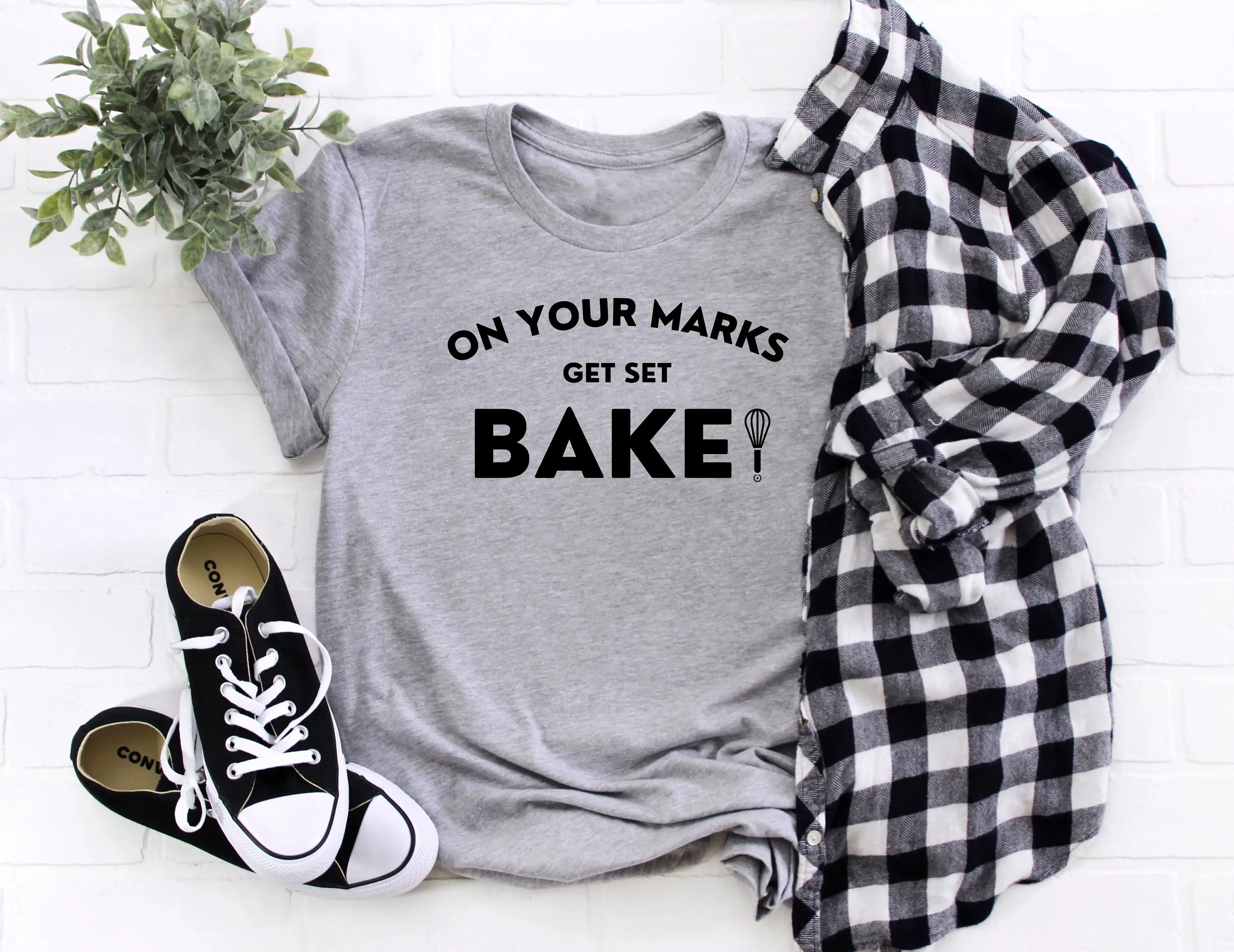 On Your Marks Get Set Bake T Shirt Inspired By Baker British Baking Show Cute Foodie Off