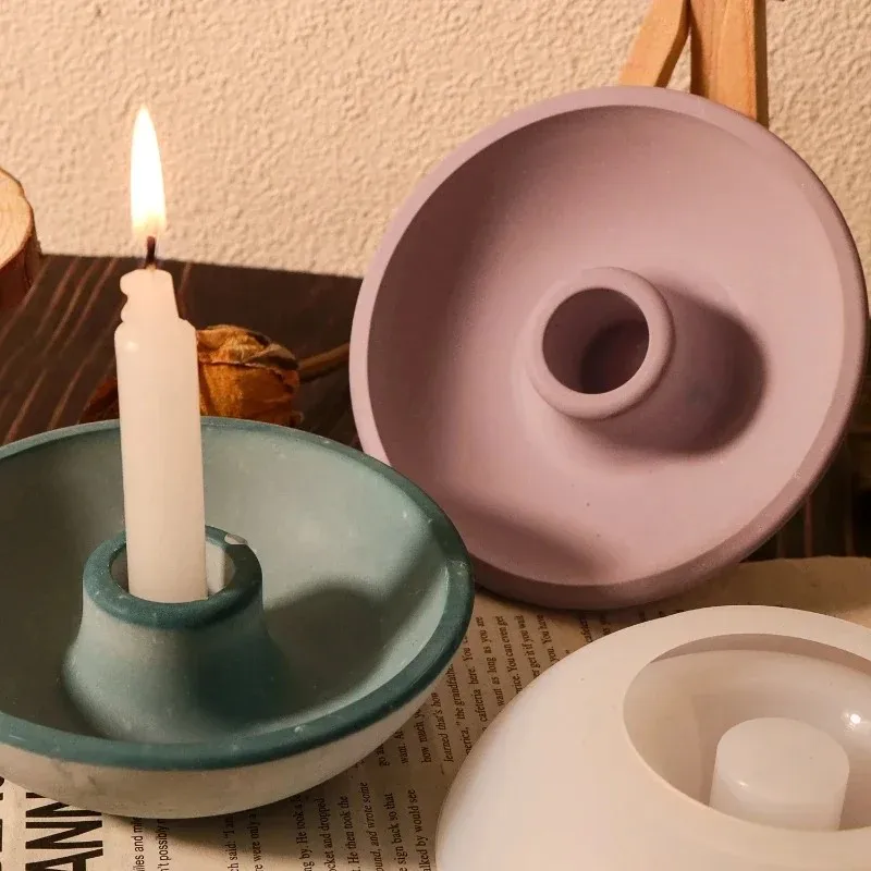 2026 Latest Models DIY Handmade Round Candle Bowl Insertion Platform Resin Ceramic Mold - Top Quality Craft Mold for Concrete