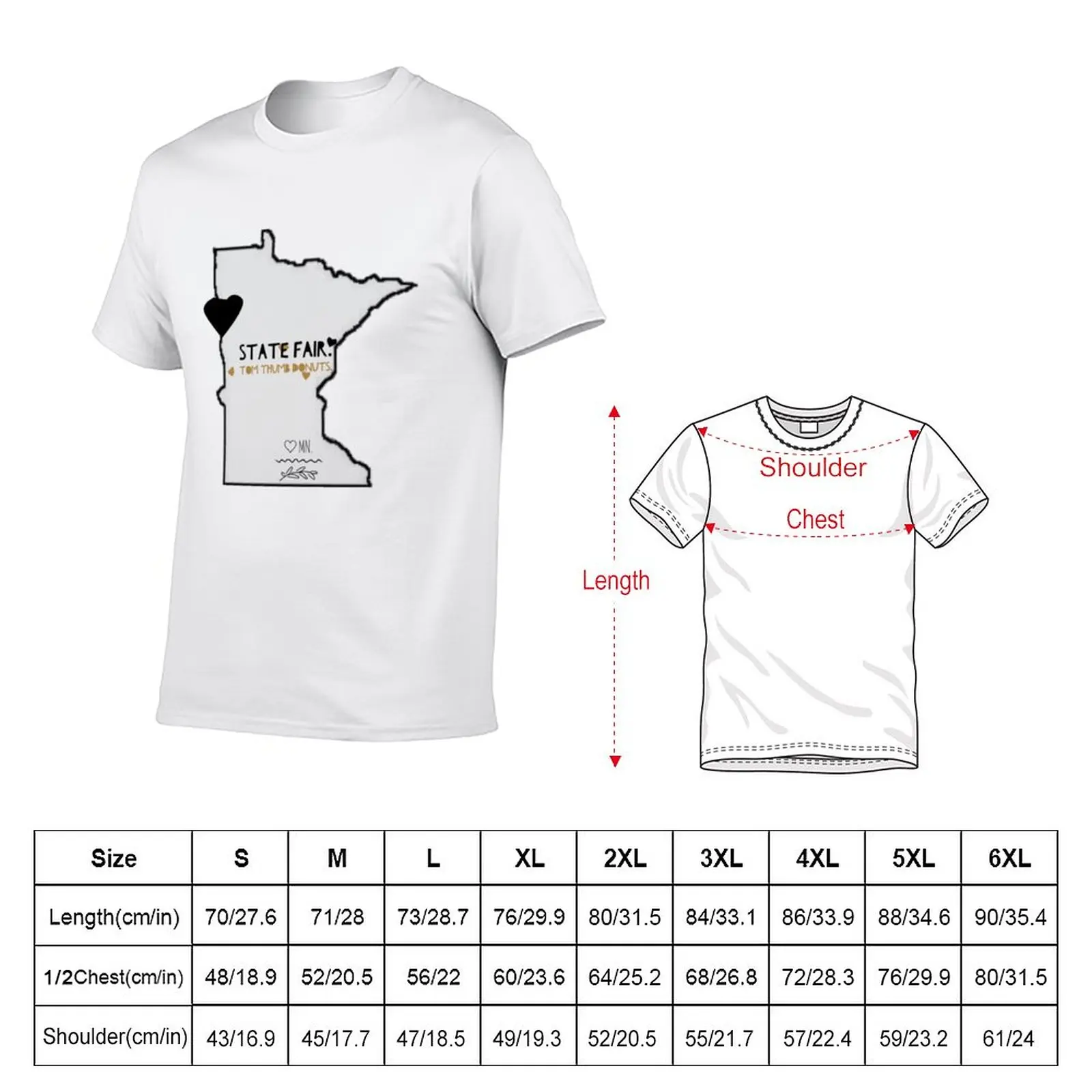 New MINNESOTA STATE FAIR T-Shirt shirts graphic tees Short t-shirt korean fashion heavyweight t shirts for men